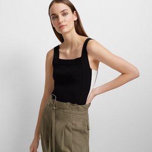 Club Monaco Black & White Sweater Tank In Size M